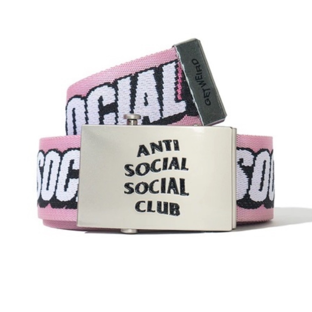 ACSC Anti Social Social Club pink skater belts brand new